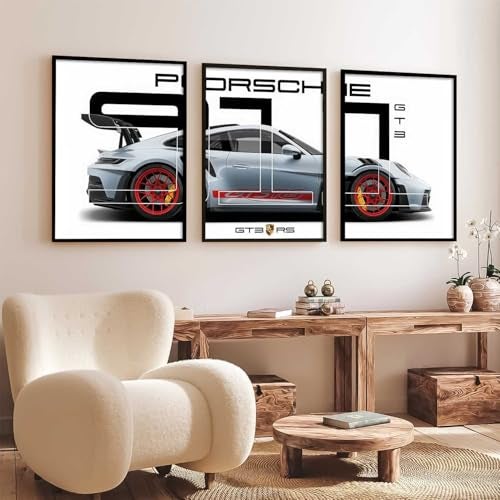 kotart Big Sports Car Framed Posters Gift Items for Boys Room Wall Decoration Bedroom Living Room Office Studio Décor | Car Poster Frame for Wall Décor Set Of 3 Size (13 X 17 inch) - Image 5