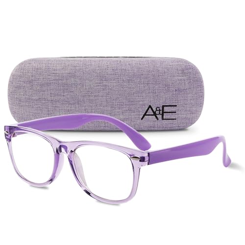 GALVANOX Kids Fake Glasses - Non Prescription Clear Lens Eyeglasses, TR90 Frame with Shatterproof Lenses (Suitable for Children Ages-3-12) Purple - Image 1