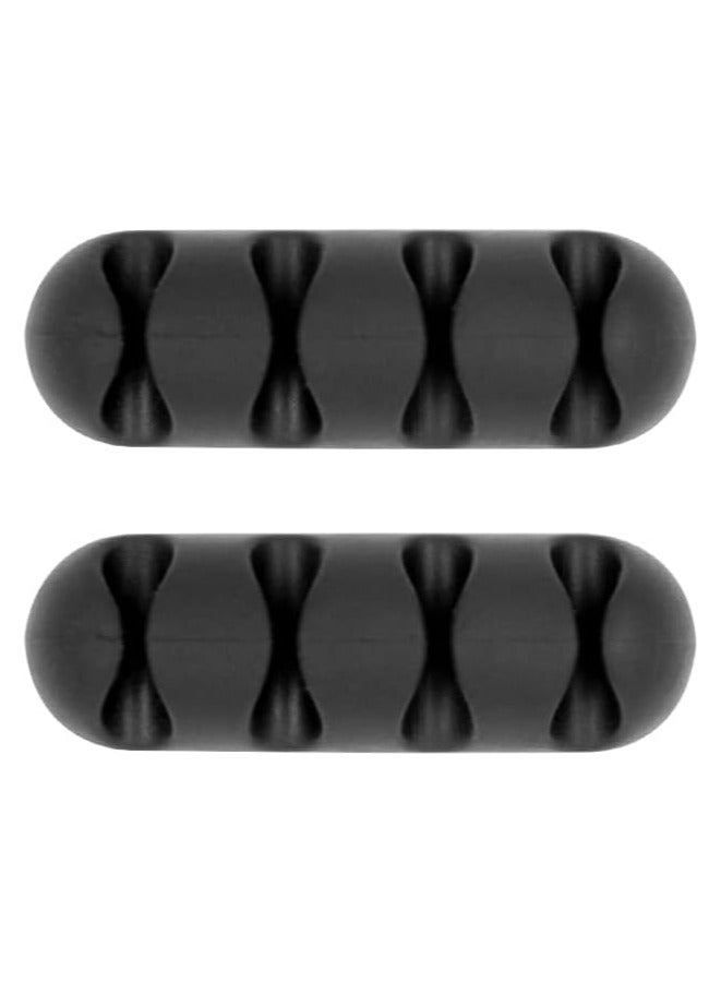 BLUPEBBLE ANCHOR FOUR CABLE MANAGEMENT 2PCS - BLACK