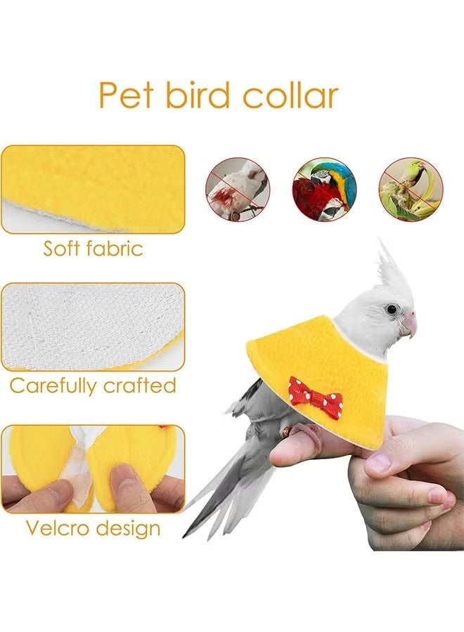 YJ Bird Recovery Collar, Anti-Grave Wound Healing Bird Collar for Parrot, Protective Collar for Small Birds, Bird Elizabeth Collars (Yellow, M) - Image 4