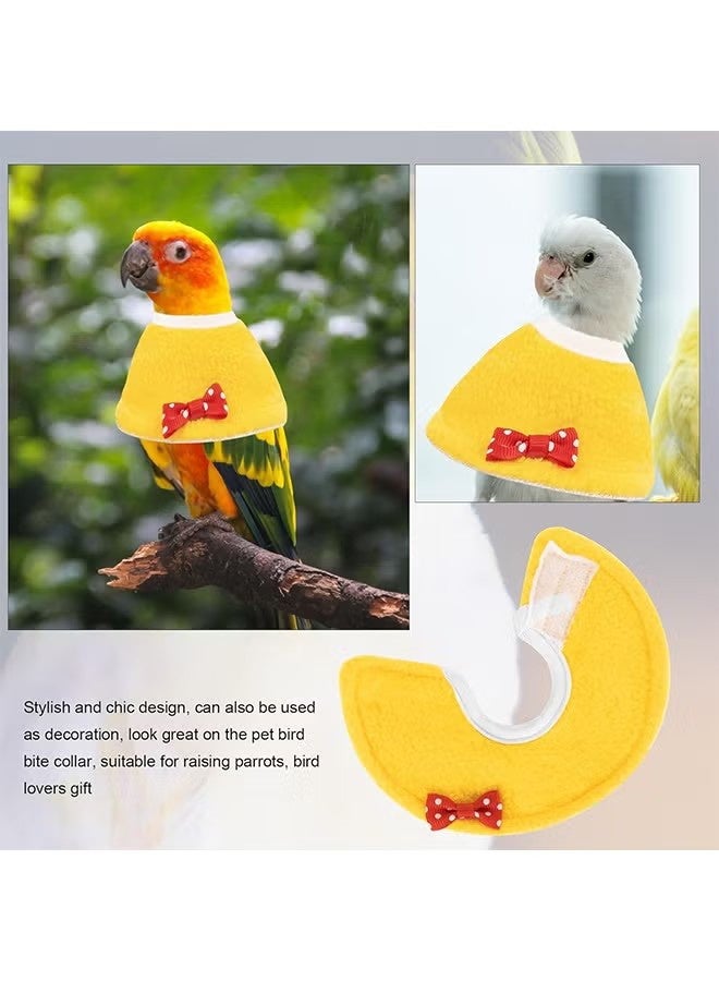 YJ Bird Recovery Collar, Anti-Grave Wound Healing Bird Collar for Parrot, Protective Collar for Small Birds, Bird Elizabeth Collars (Yellow, M) - Image 5
