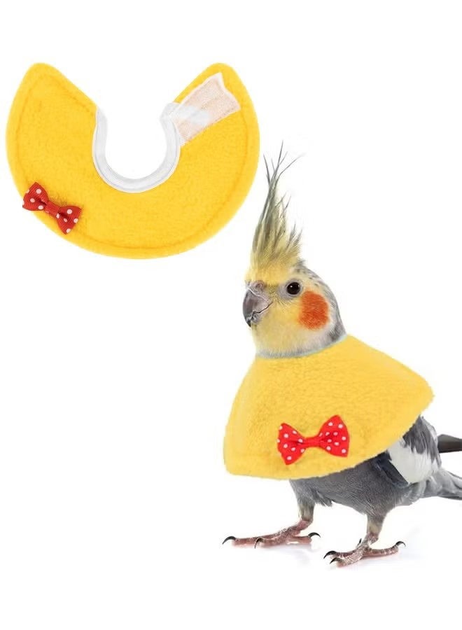 YJ Bird Recovery Collar, Anti-Grave Wound Healing Bird Collar for Parrot, Protective Collar for Small Birds, Bird Elizabeth Collars (Yellow, M) - Image 1