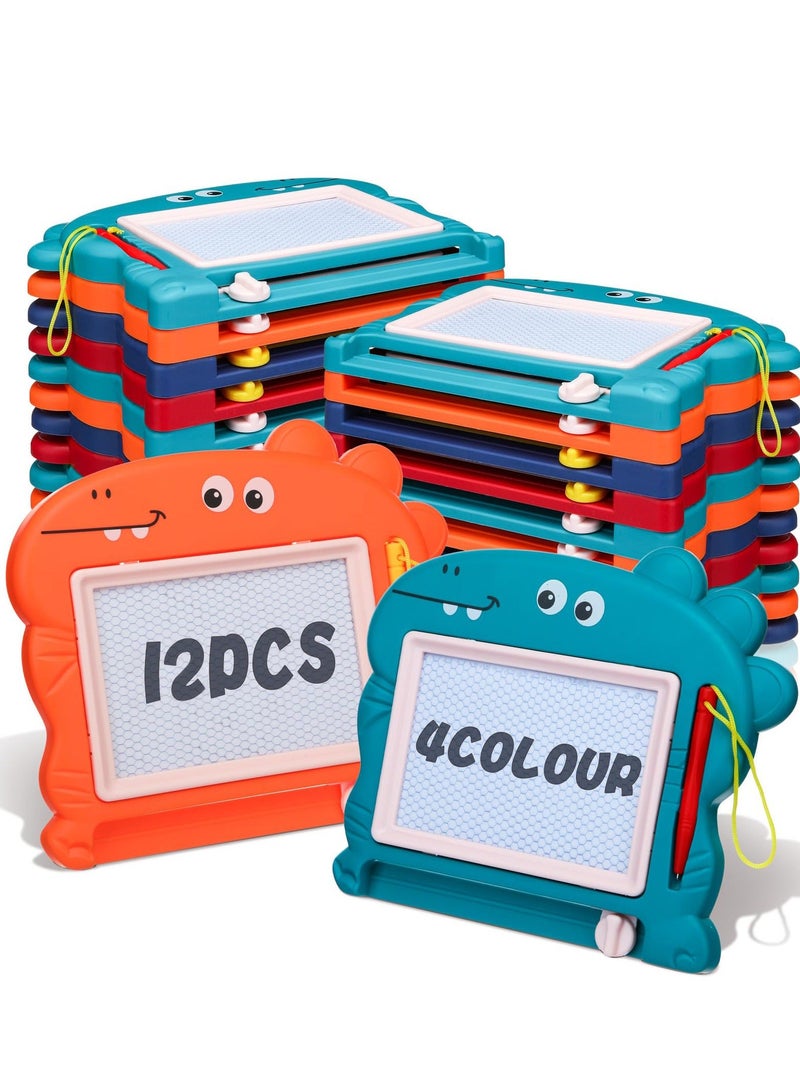12 Pcs Mini Magnetic Drawing Board for Kids Small Erasable Doodle Board Portable Mini Sketch Pad Travel Writing Pad for Birthday Party Favors Game Prizes Classrooms Rewards  - Image 1
