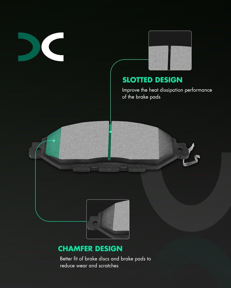 SCITOO D1649 D1415 Ceramic Brake Pads Set for INFINITI JX35 & Nissan Murano/Pathfinder - Image 2
