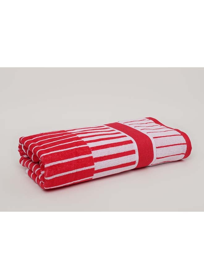 White Rose Towel SPRING COLLECTION S - 450 GSM - 100% Cotton Velour - Bath Sheet 80x160 cm -MultiColour - Modern Stripe Design - Luxury Touch - Extra Absorbent  - Image 3