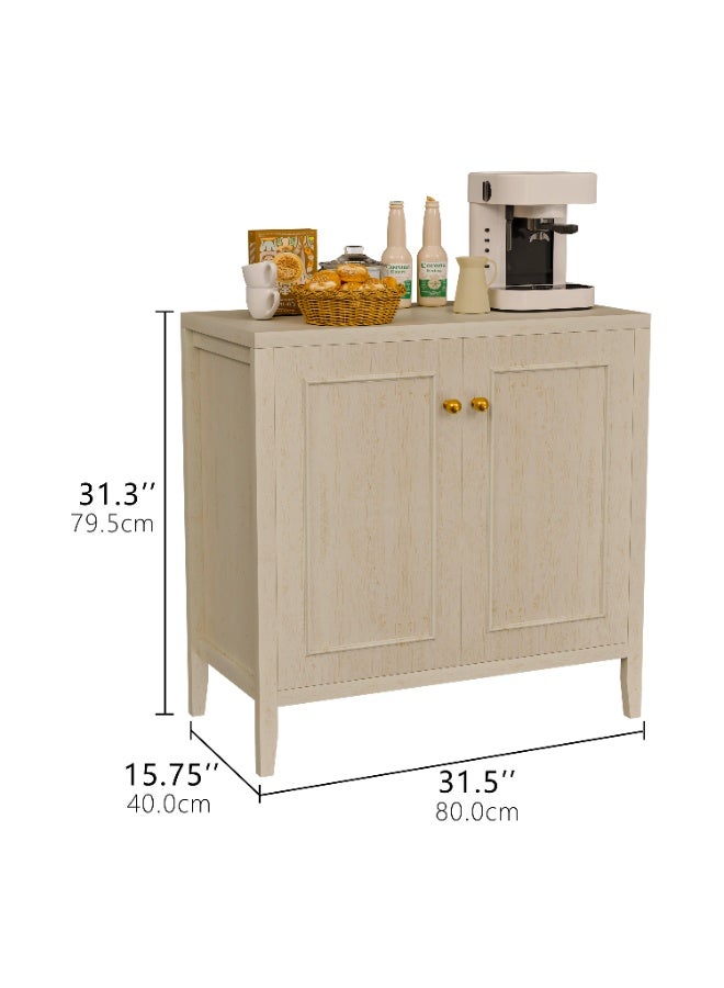 Chogori Modern Floor Storage Cabinet with 2 Doors and Adjustable Shelf - Freestanding Buffet Cabinet for Kitchen, Bathroom, Living Room, Entryway, Office & Restaurant Organizer - Image 4