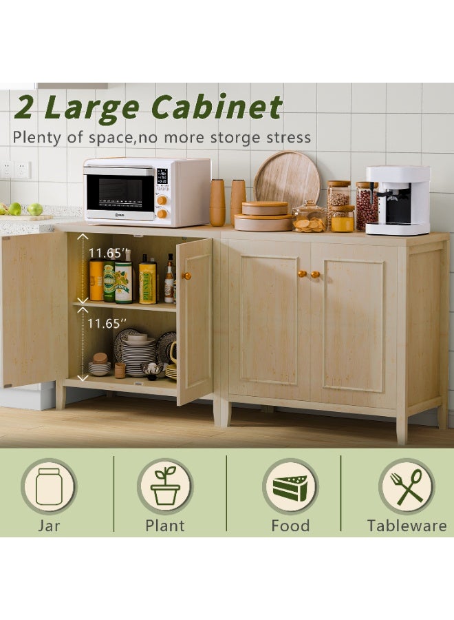 Chogori Modern Floor Storage Cabinet with 2 Doors and Adjustable Shelf - Freestanding Buffet Cabinet for Kitchen, Bathroom, Living Room, Entryway, Office & Restaurant Organizer - Image 5