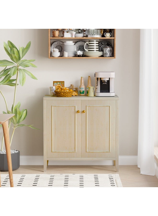 Chogori Modern Floor Storage Cabinet with 2 Doors and Adjustable Shelf - Freestanding Buffet Cabinet for Kitchen, Bathroom, Living Room, Entryway, Office & Restaurant Organizer - Image 1