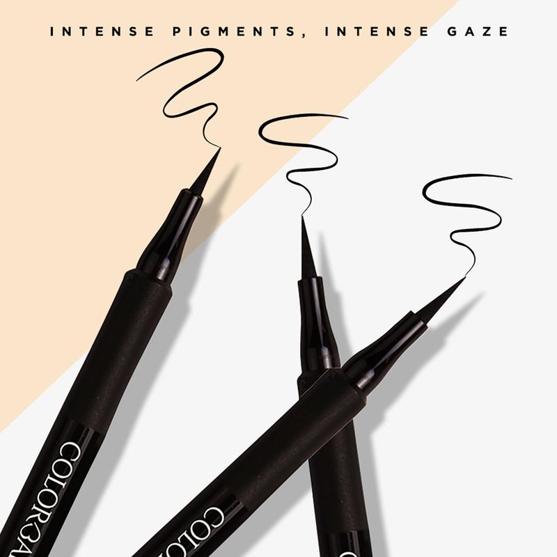 Colorbar Ultimate Eye Liner - 3-in-1 Collection Black Liquid Eyeliner - Waterproof and Transfer-Proof - Eyeliner Pen - 001 Ultimate Black - 0.03 oz - Image 3