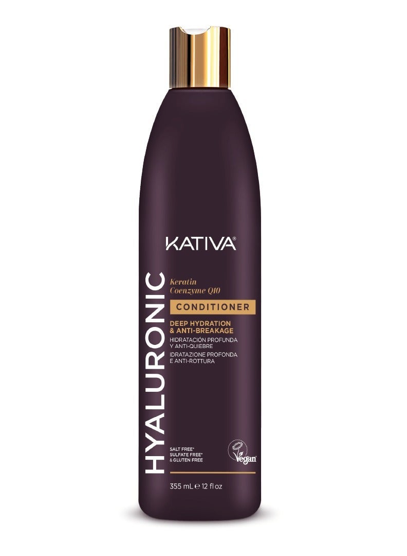 Kativa Hyaluronic Conditioner 355 ml & Kativa Hyaluronic Shampoo 355 ml & Kativa Hyaluronic Treatment 300 ml Bundle - Image 2