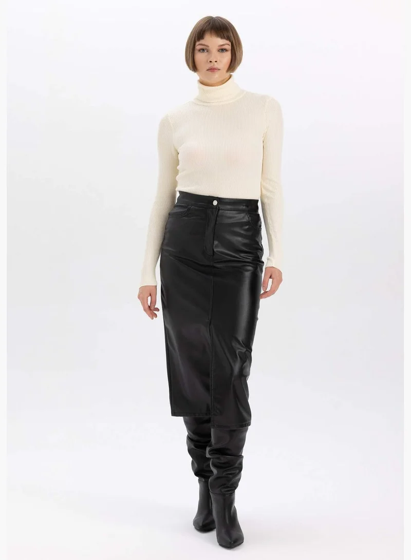DeFacto Woman Turtle Neck Long Sleeve Tricot Pullover