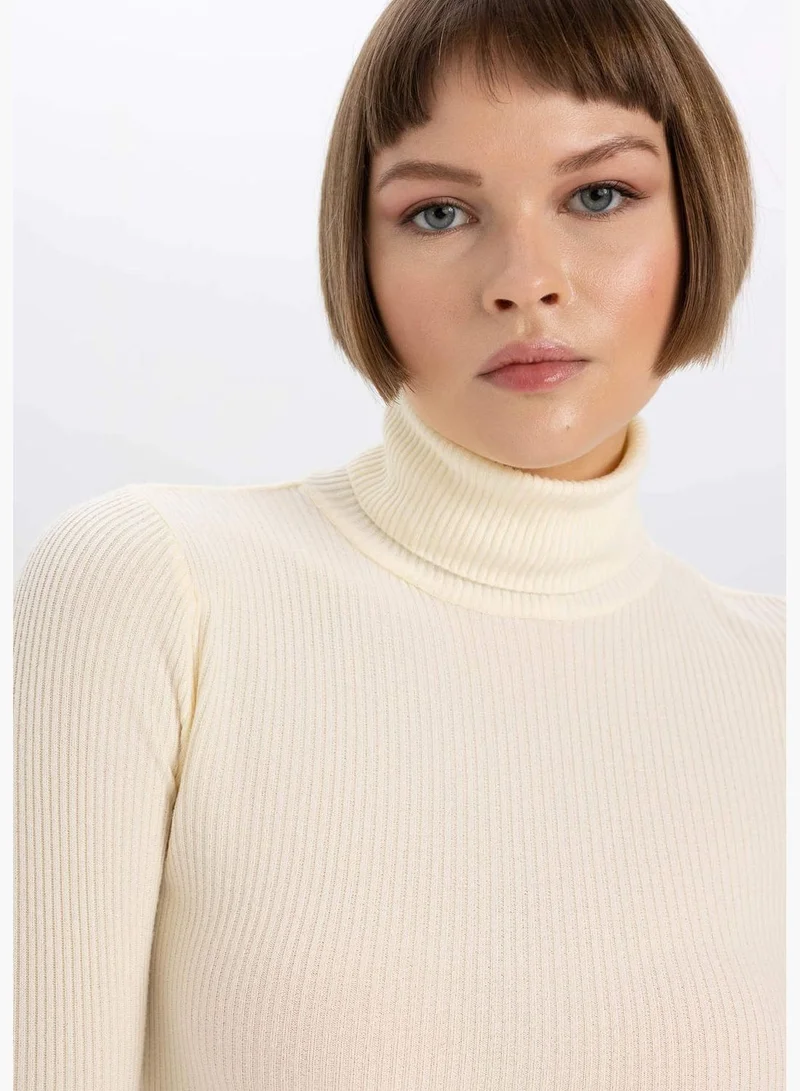 DeFacto Woman Turtle Neck Long Sleeve Tricot Pullover