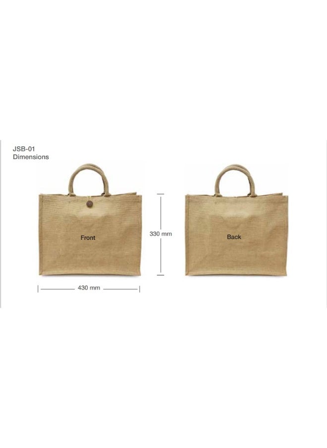 BYFT - Jute Shopping Bag (40x33x19 cm) Set of 1 - Image 1