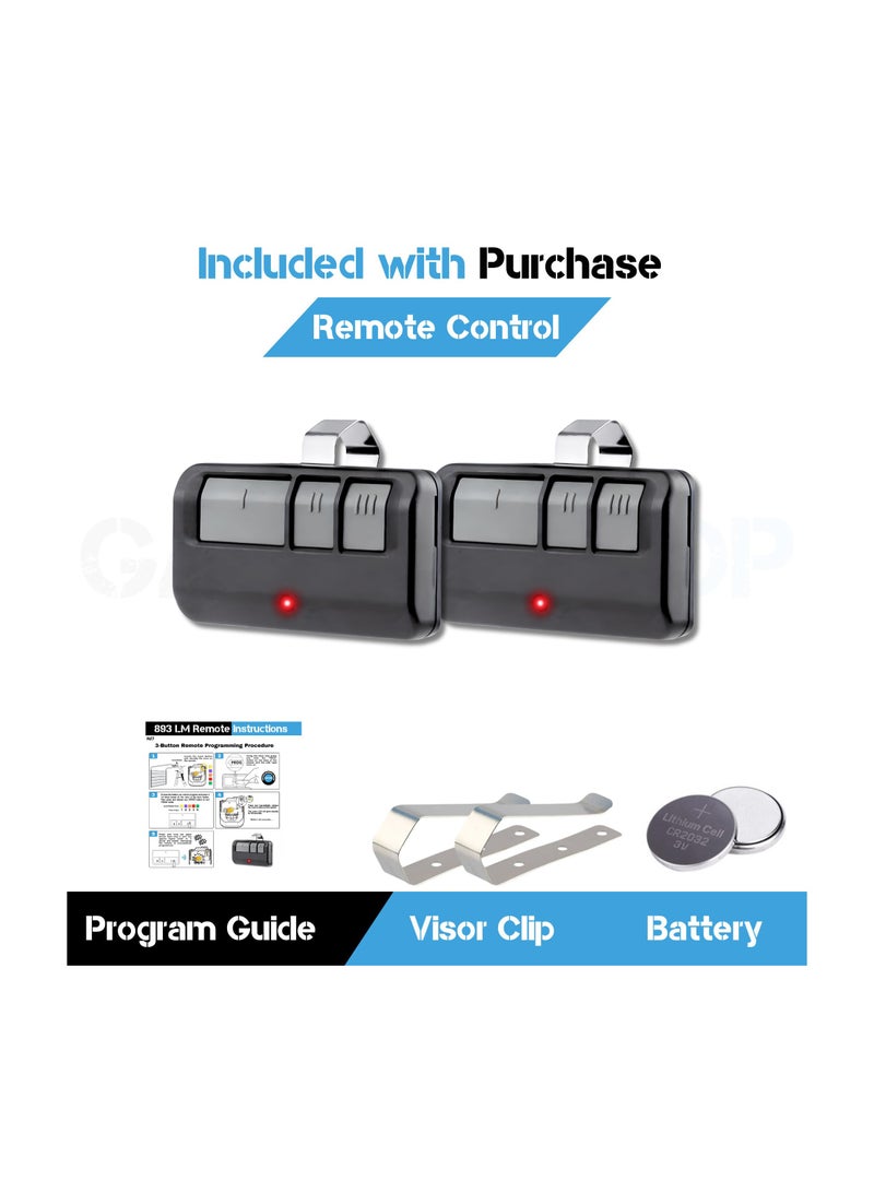 Cobest Garage Door Opener, 2 Pack for Chamberlain Liftmaster Craftsman Remote 893LM Learn, Suitable for 5 Color Learn Buttons, Garage Door Opener Remote, Replacement Garage Door Remote Opener Universal - Image 4