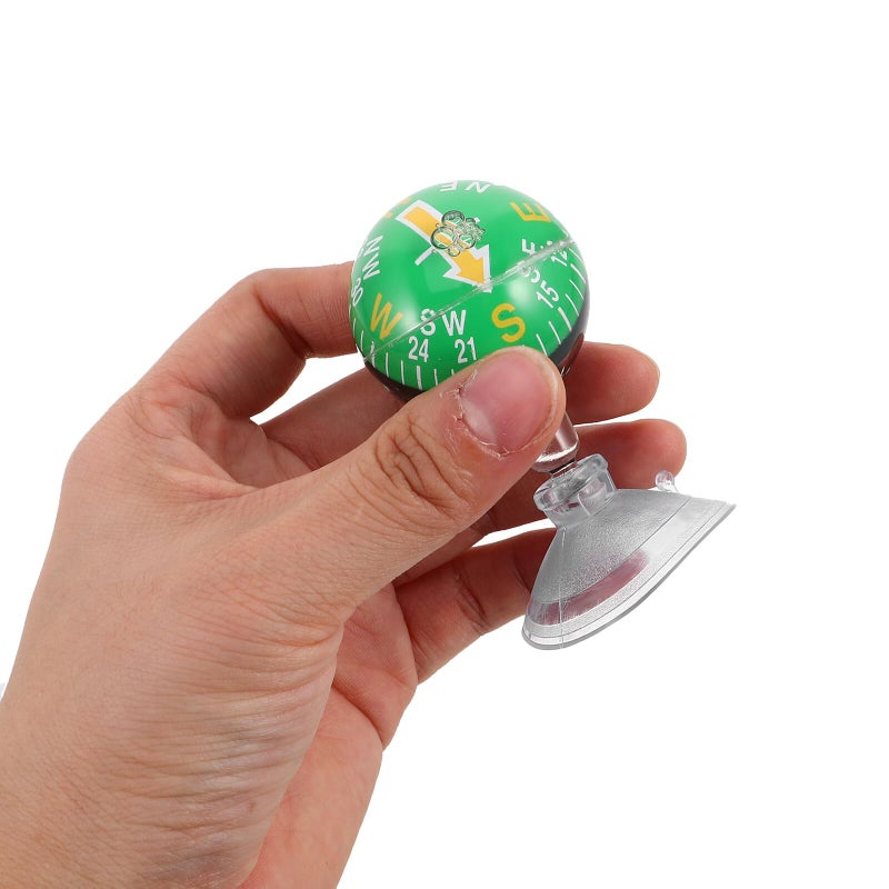 38mm Green Plastic Car Suction Cup Compass Ball for Vehicle Navigation Outdoor Hiking Marine Use - Image 4