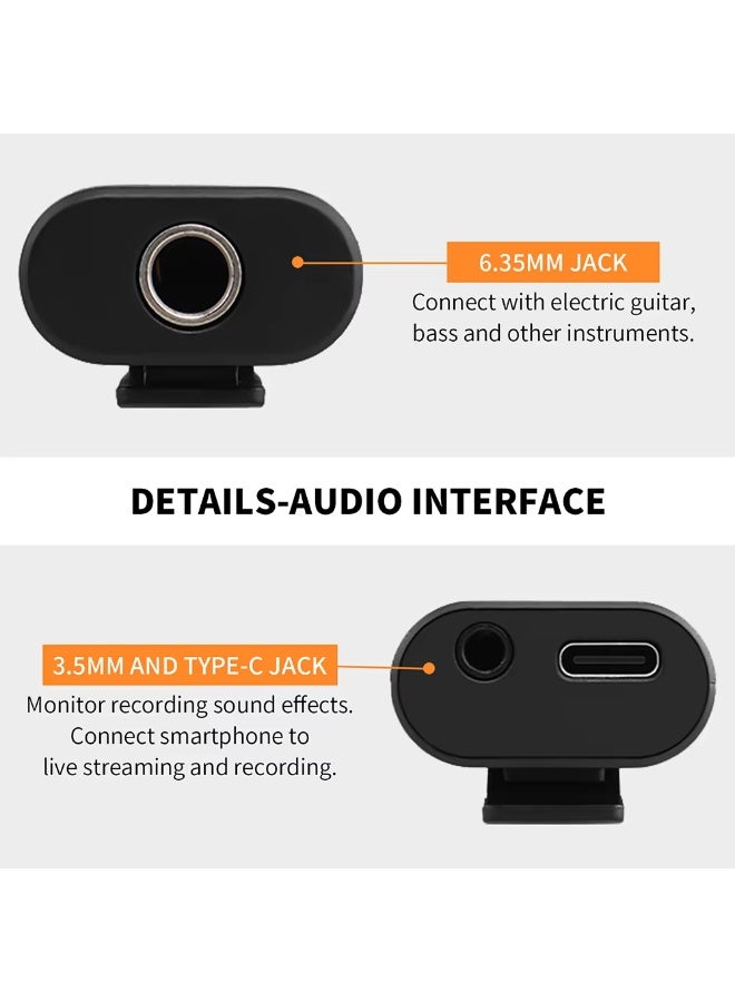 JOYO MOMIX CAB Portable Sound Card Pocket Size Plug & Play Mini Audio Mixer for Phone PC Guitar Live Streaming/Recording - Image 4