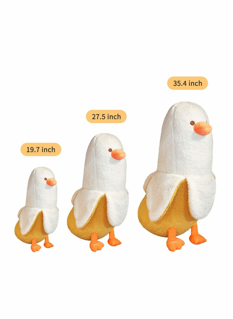 SYOSI Banana Duck Plush Toy Cute Plushie Hugging Plush Pillow Duck Stuffed Animal for Girls and Boys White 19.7"  - Image 2