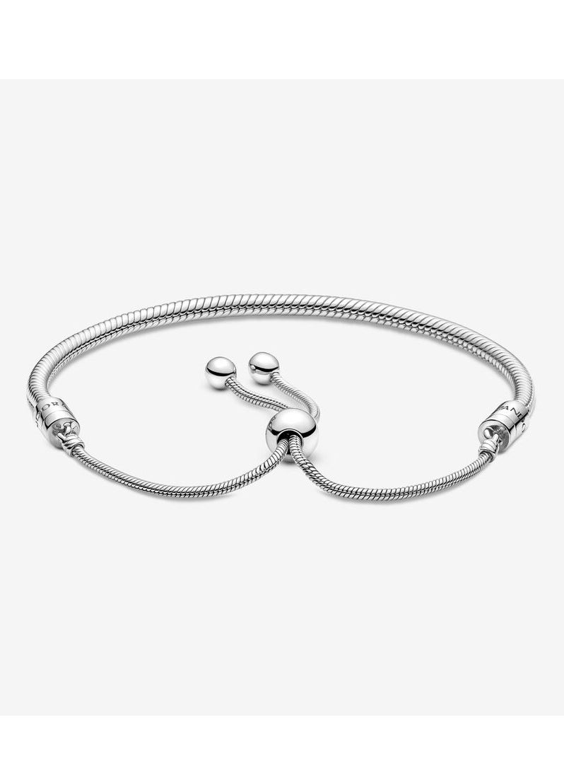 PANDORA - Pandora Moments Snake Chain Slider Bracelet for Women 599652C01-2 - Image 1