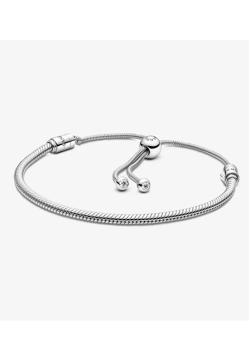 PANDORA - Pandora Moments Snake Chain Slider Bracelet for Women 599652C01-2 - Image 1