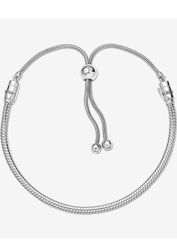 PANDORA - Pandora Moments Snake Chain Slider Bracelet for Women 599652C01-2 - Image 1