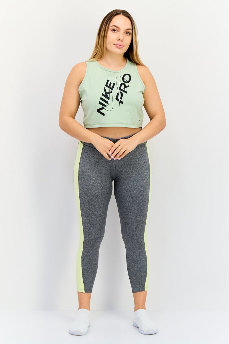 Nike تي شيرت تدريب بلا أكمام للنساء، أخضر مريمي - Image 3
