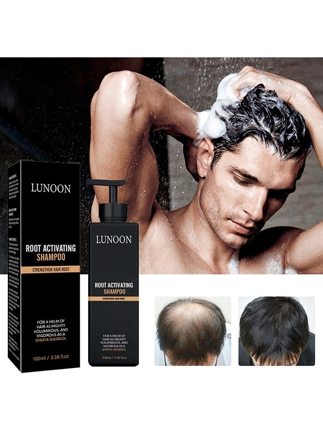 LUNOON Root Activator Shampoo,Anti-Thinning Shampoo, Hair Regrowth, Hair Thickening, Deep Moisturizing, Natural Formula Shampoo for Dry Damaged Weak and Thin Hair Care 100ml - Image 1