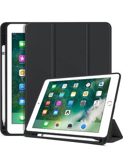 BENTOBEN Ipad 6Th Generation Case, Ipad 5Th Generation Case With Pencil Holder, Premium Folio Folding Stand Smart Auto Wake/Sleep Protective Tablet Case Cover For Apple Ipad 9.7 Inch 2018/2017, Black  - Image 1