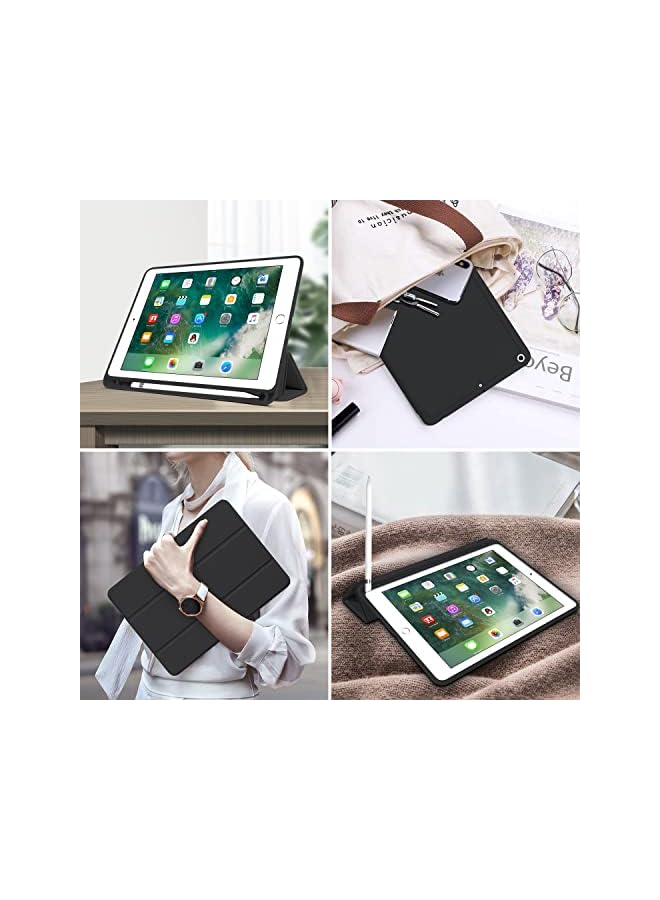 BENTOBEN Ipad 6Th Generation Case, Ipad 5Th Generation Case With Pencil Holder, Premium Folio Folding Stand Smart Auto Wake/Sleep Protective Tablet Case Cover For Apple Ipad 9.7 Inch 2018/2017, Black - Image 5