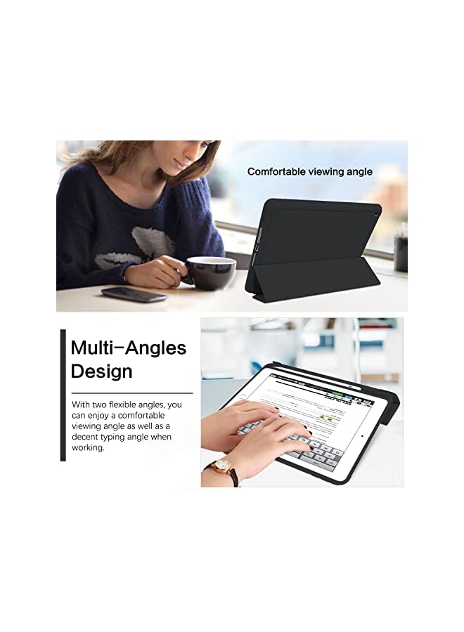BENTOBEN Ipad 6Th Generation Case, Ipad 5Th Generation Case With Pencil Holder, Premium Folio Folding Stand Smart Auto Wake/Sleep Protective Tablet Case Cover For Apple Ipad 9.7 Inch 2018/2017, Black - Image 3