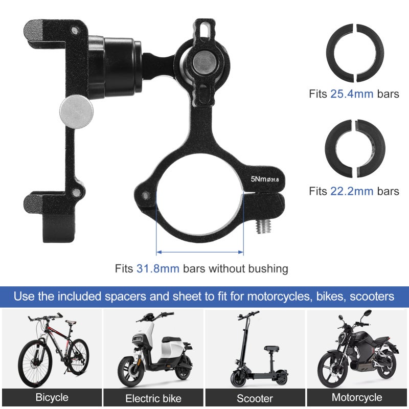 GUB Bicycle Phone Mount 360 Degree Rotatable Aluminum Bike Phone Holder Mount for MTB Road Bike Motorcycle Electric Bicycle - Image 2