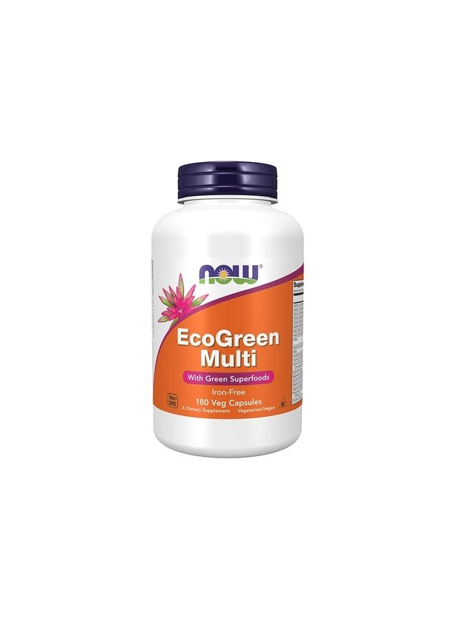 now Foods EcoGreen Multi Vitamin 180 Veg Capsules - Image 1