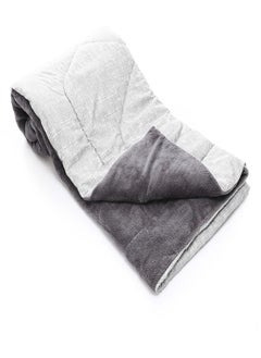 snooze Double Face Winter Fur Quilt, Gray Maze, 220*235cm  - Image 2