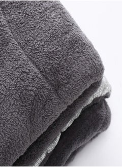 snooze Double Face Winter Fur Quilt, Gray Maze, 220*235cm  - Image 3