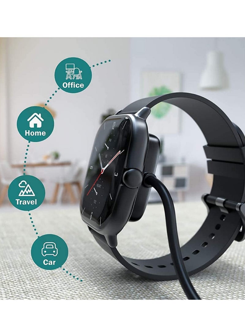 Magnetic Charging Cable for Amazfit GTR2 GTS2 GTR 2e GTS 2e GTS2 mini T-Rex Pro A201 Pop Pro Pop Bip U Zepp E Smart Watch with Safety Protection Over Current Over Charging Prevention 1m - Image 5