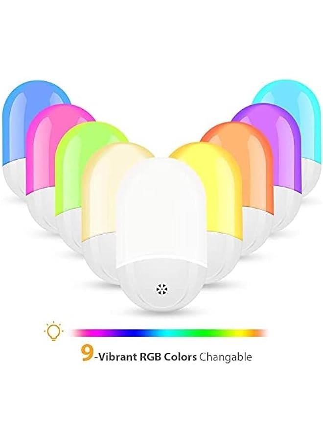 رينكس ضوء ليلي LED، قاس في الحائط، استشعار تلقائي للغسق والفجر تغيير لو RGB أضواء | جاز تحكم ع عد لتغيير لو ضوء الليل LED لغرفة الوم، الممر، المطخ، الدرج - Image 3