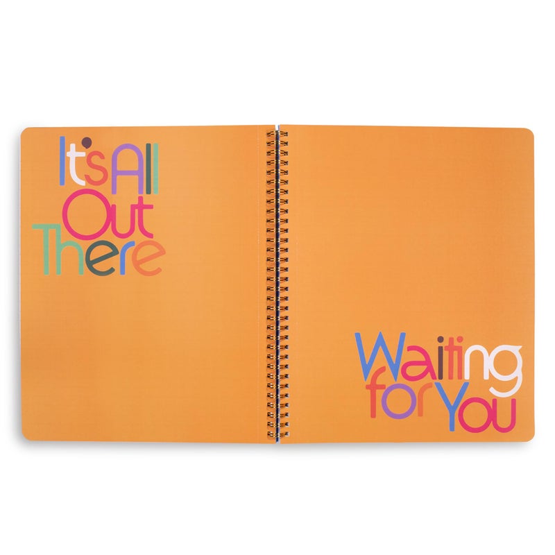 ban.do Rough Draft Large Spiral Notebook with Saying, 11" x 9" with Pockets and 160 College Ruled Pages, Possibilites are Endless - Image 4