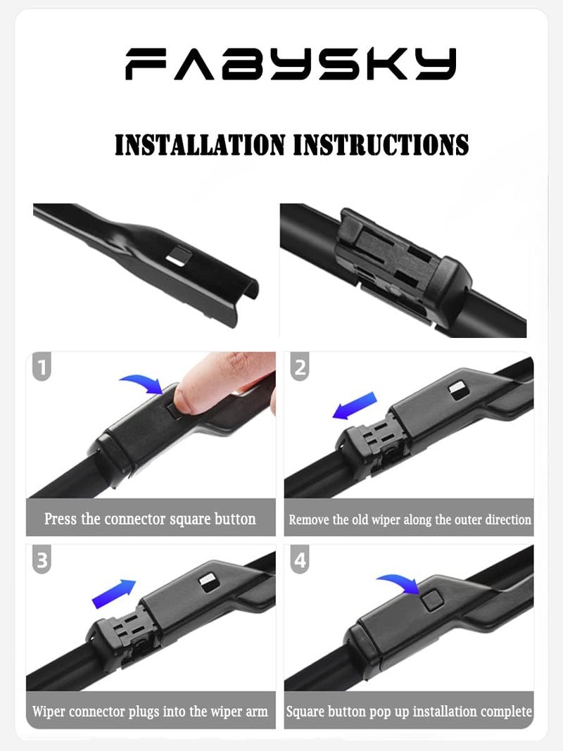 Fabysky Windshield Wiper Blades for Volkswagen Tiguan - Image 5