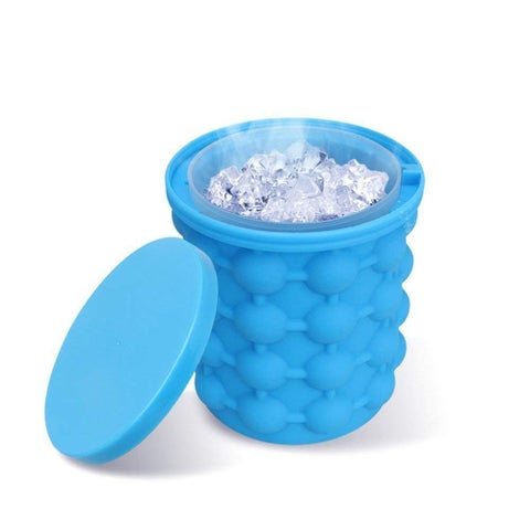 DREETI Enterprise Ice Cube Maker Genie Silicone Ice Bucket The Revolutionary Space Saving Ice Cube Maker