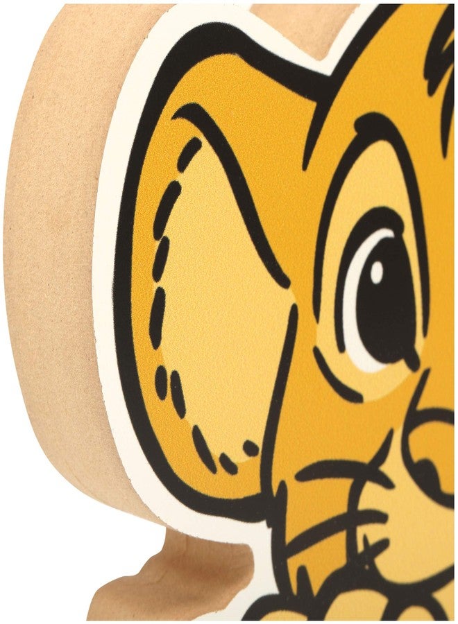 Open Road Brands Disney The Lion King Simba Head Shelf Sitter Decor - Chunky Wood Block Cutout for Kids' Bedroom, Play Room or Nursery - Image 4