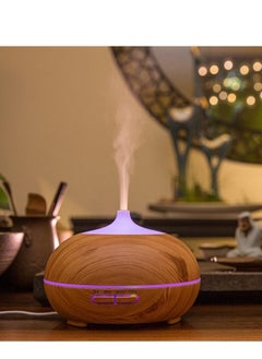 Mi VAZA 500ML Aromatherapy Essential Oil Diffuser Wood Grain Remote Control Ultrasonic Air Humidifier Cool with 7 Color LED Light  - Image 2