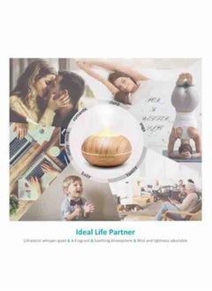 Mi VAZA 500ML Aromatherapy Essential Oil Diffuser Wood Grain Remote Control Ultrasonic Air Humidifier Cool with 7 Color LED Light  - Image 5