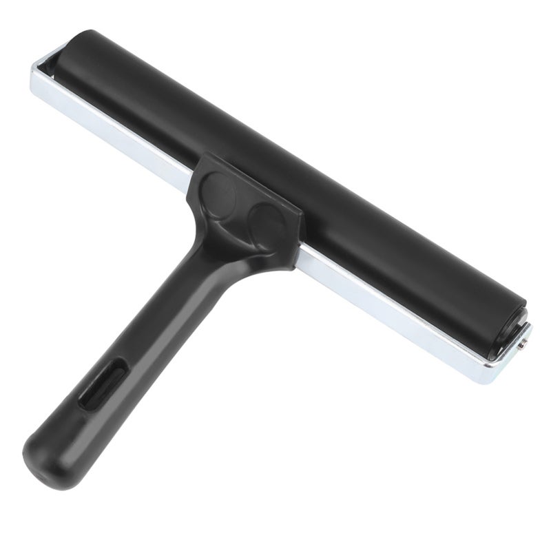 Rubber Brayer Roller:  High-Quality Rubber Roller With Nonslip Plastic Handle - Quick Large-Area Coverage Ink Applicator for Art Studio, DIY Craft & Painting Projects - Image 4