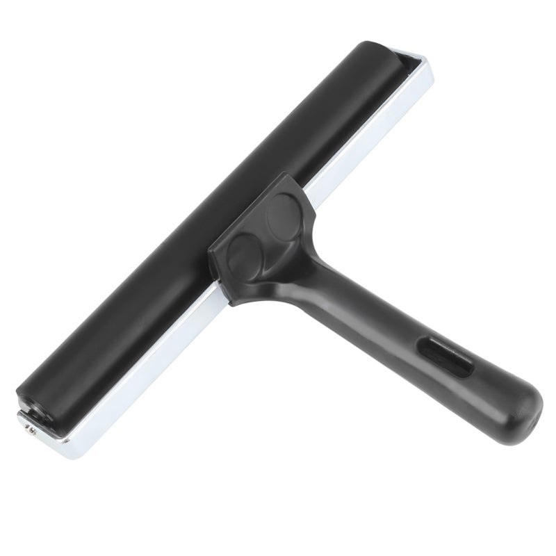 Rubber Brayer Roller:  High-Quality Rubber Roller With Nonslip Plastic Handle - Quick Large-Area Coverage Ink Applicator for Art Studio, DIY Craft & Painting Projects - Image 2