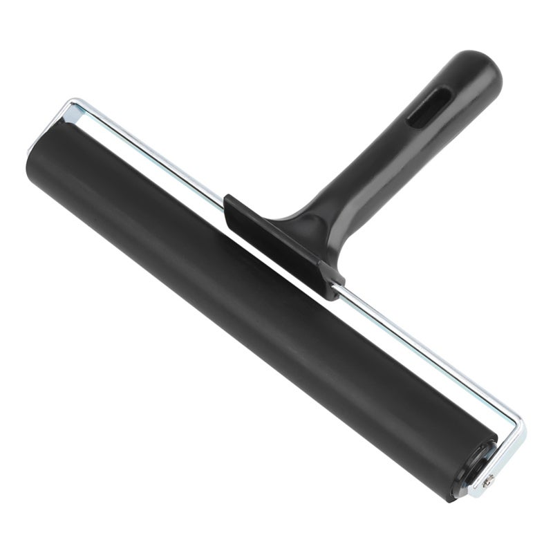 Rubber Brayer Roller:  High-Quality Rubber Roller With Nonslip Plastic Handle - Quick Large-Area Coverage Ink Applicator for Art Studio, DIY Craft & Painting Projects - Image 3