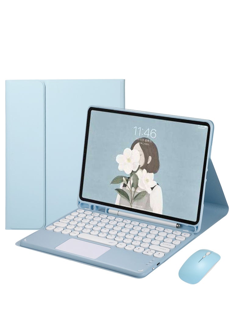 Generic Bluetooth Arabic and English Keyboard with Mouse Protective Sleeve Immediately Becomes for Apple iPad 7th Gen/8th Gen/9th Gen 10.2 Inch/Air3 /Pro10.5 Inch Computer  - Image 1