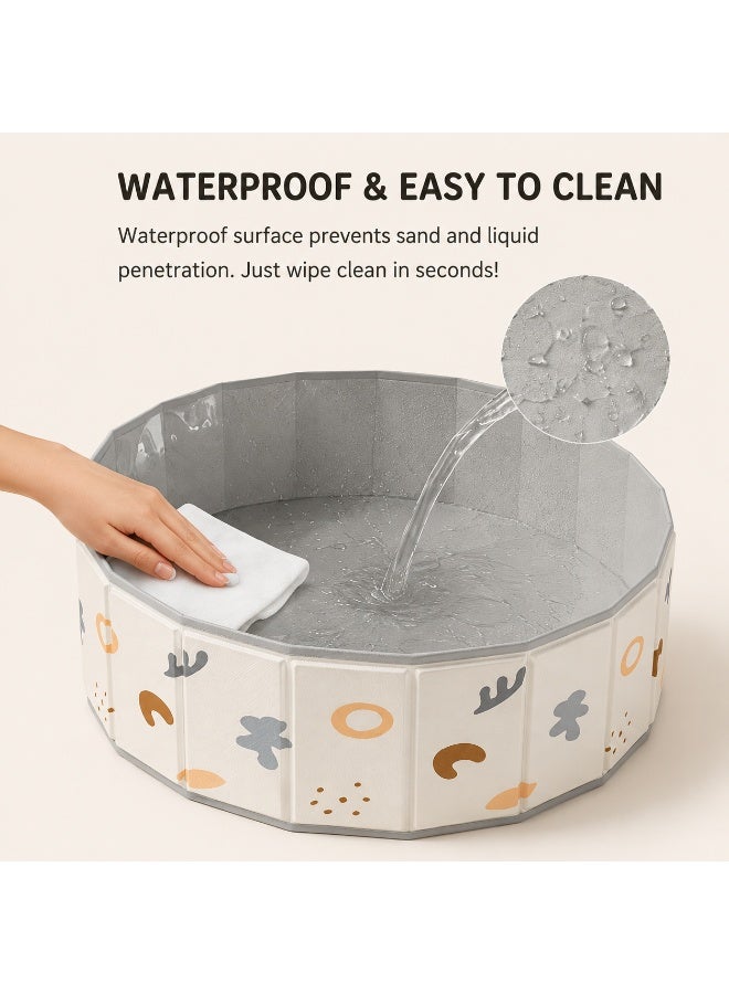 general Children's toy sand pool home folding fence indoor play sand digging tool diameter 100cm - Image 4