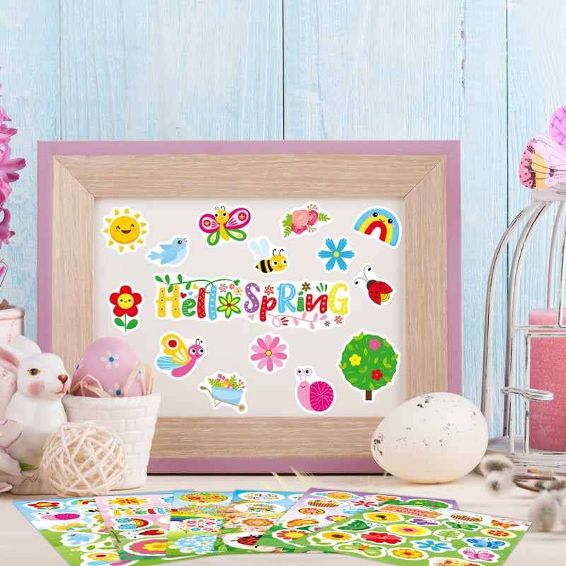 Joy Bang 404PCS Spring Stickers for Kids, 24 Sheets Garden Stickers Flower Stickers Nature Stickers Spring Stickers Crafts for School Classroom Teachers Childrens Spring Party Favors Supplies Gifts - Image 5