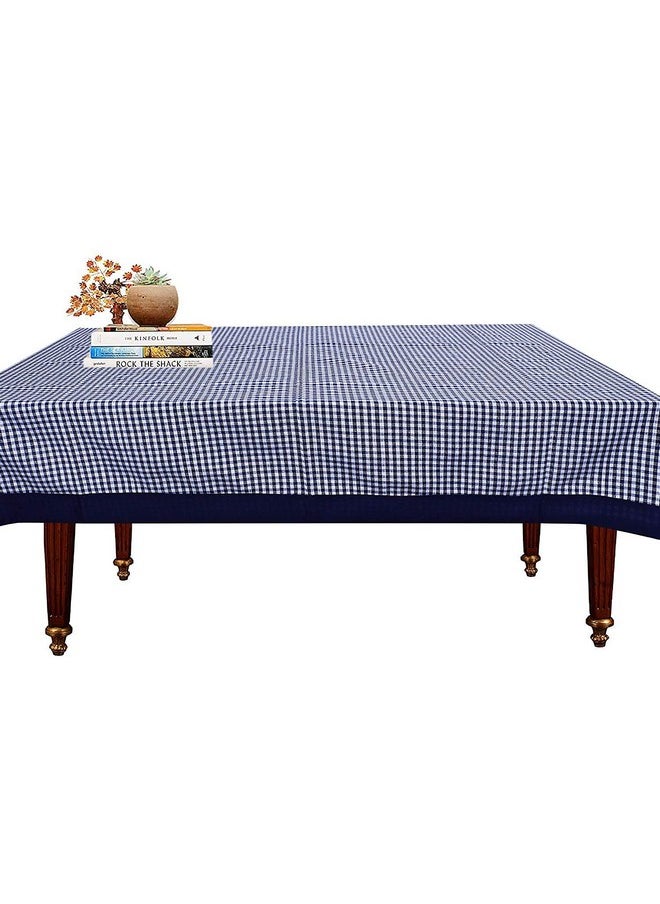Kuber Industries - Kuber Industries 100% Cotton 4 Seater Centre Table Cover for Living Room | Teapoy Teepai Cover Cloth for Glass Table | Designer Study Table Cloth Aesthetic & Dastarkhwan for Dining Table (Blue) - Image 1