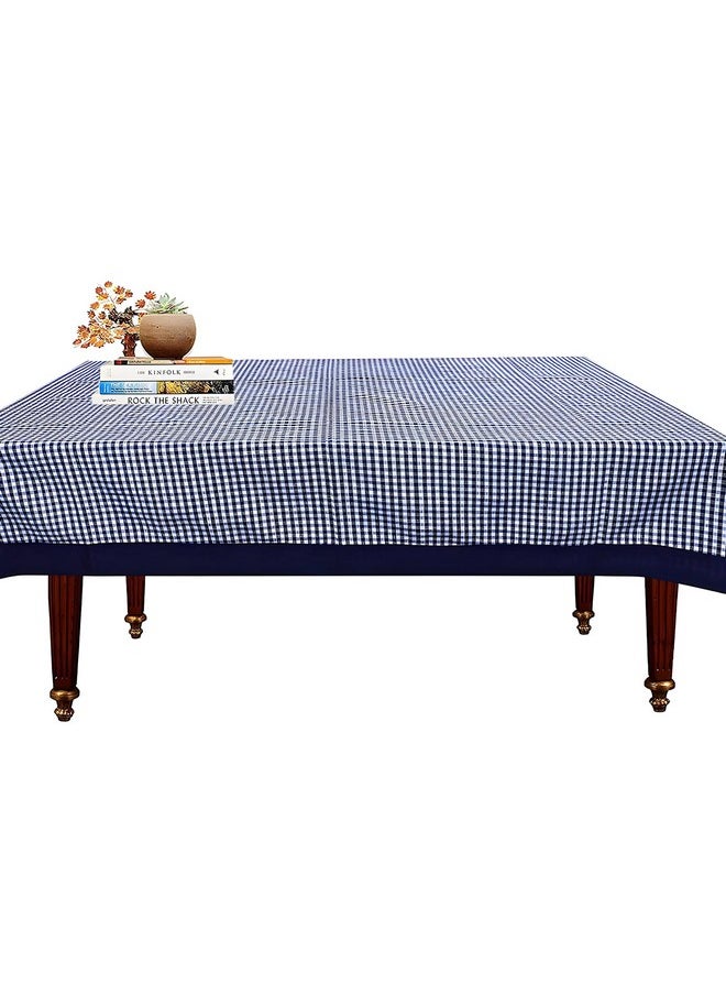 Kuber Industries - Kuber Industries 100% Cotton 4 Seater Centre Table Cover for Living Room | Teapoy Teepai Cover Cloth for Glass Table | Designer Study Table Cloth Aesthetic & Dastarkhwan for Dining Table (Blue) - Image 1