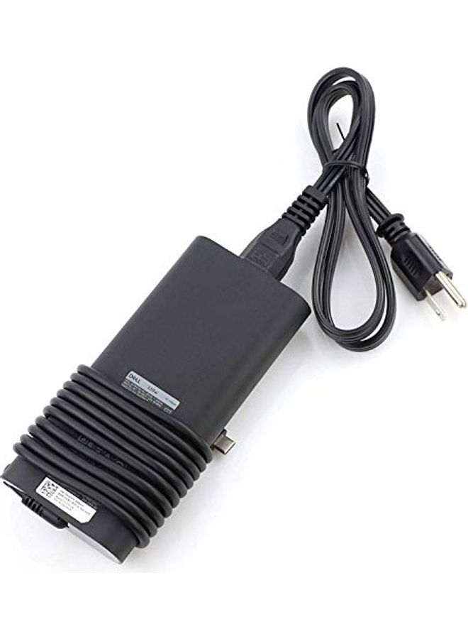 ديل محول تيار متردد بتصميم جديد وبقدرة 130 وات وبوصلة USB Type C لجهاز ديل XPS‏ 15 9575 بتصميم 2-في-1، بريسيشن 5530 بتصميم 2-في-1، شاشة اللمس 9575 بجودة 4K أسود - Image 3